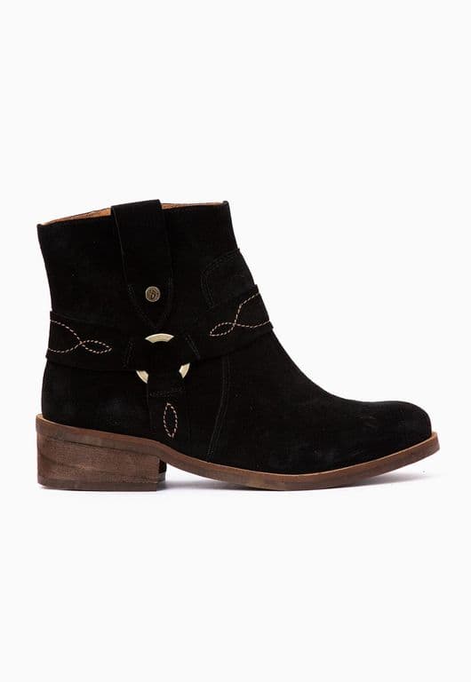 Botin Cuero Mujer Melia Negro Negro 37
