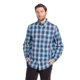 Camisa Franela Escosesa Long Island Azul XL
