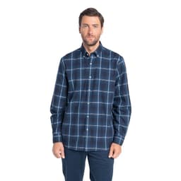 Camisa Cuadros Wall Street Azul Marino 2XL
