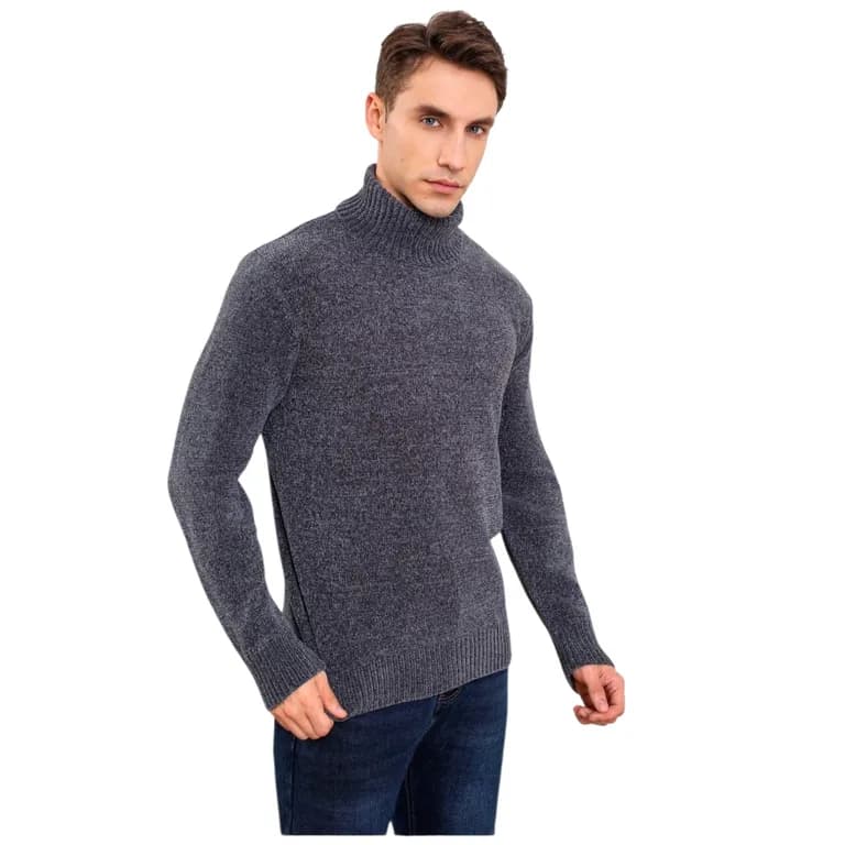 Sweater Tejido Chenille Hombre Beatle Gris L