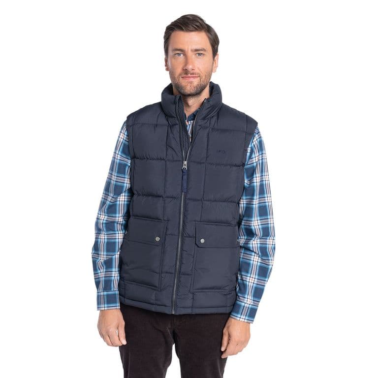 Parka Acolchada Sin Mangas Flatiron Azul Marino M