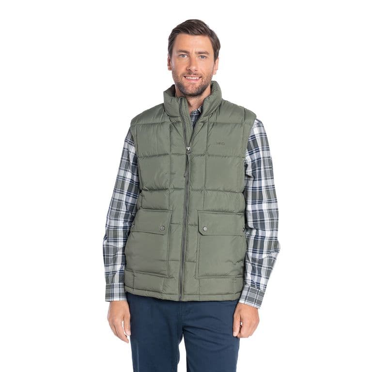 Parka Acolchada Sin Mangas Flatiron Verde Musgo M