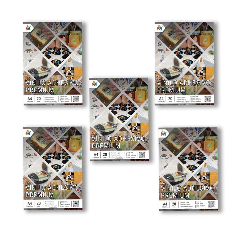 Papel Rainbow Holografico x100 Hojas - 80um Adhesivo Premium