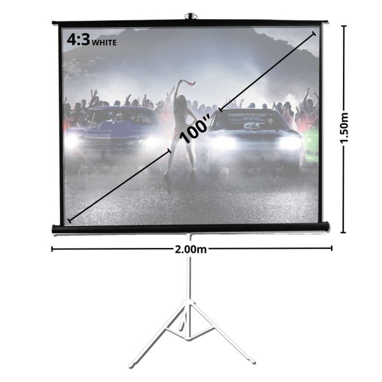 Telon CTripod 200x150 cm 43 para Proytor Vsonic LS625W