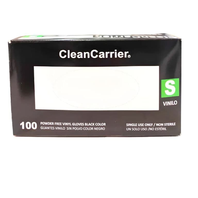 Guantes Vinilo Negro Sin Polvo 100uds Estilo Y Bioseguridad Talla S