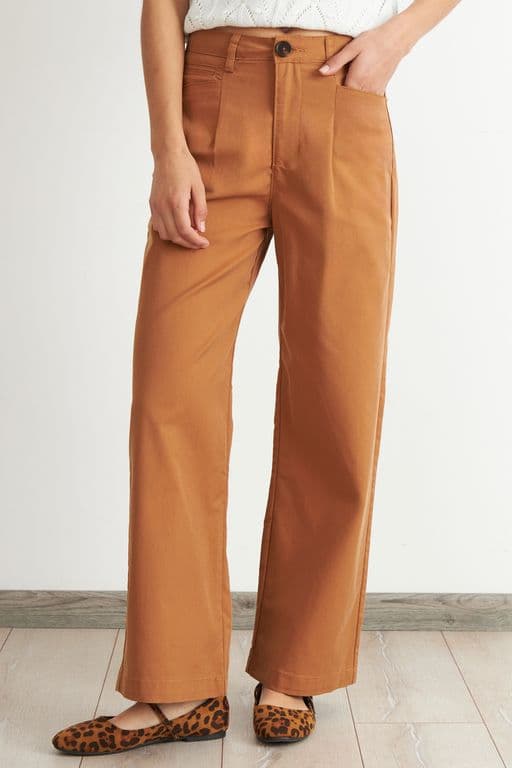 Jeans Corte Recto Khaki Mujer Khaki L