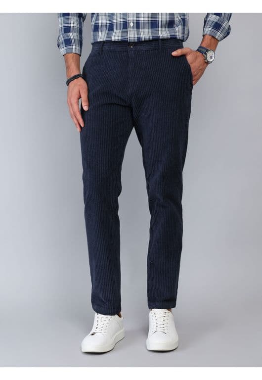Pantalon Cotele Spandex Regular Fit Azul Marino Azul Marino 34
