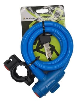 Candado Para Bicicleta Moto Traba Cadena Seguridad Multiuso Azul