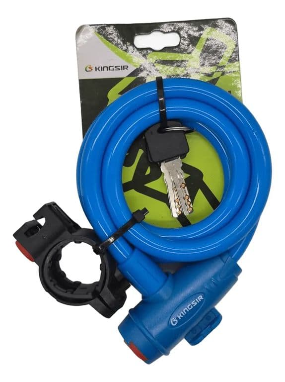 Candado Para Bicicleta Moto Traba Cadena Seguridad Multiuso Azul