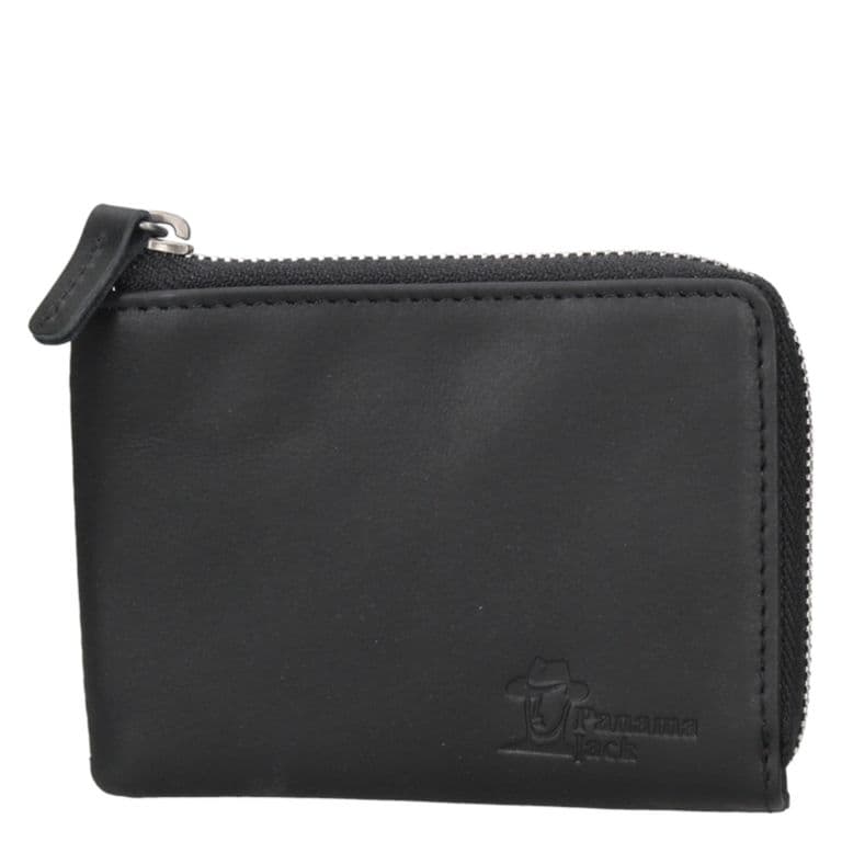 Billetera Monedero Cuero Unisex Negro TALLA UNICA