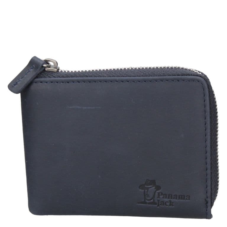 Billetera Monedero Cuero Unisex Azul TALLA UNICA