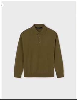 Polo tricot Espanol, chaleco tejido con cuello y botones en el frente. punos y cintura elasticada. Verde 10 ANOS