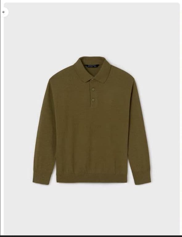 Polo tricot Espanol, chaleco tejido con cuello y botones en el frente. punos y cintura elasticada. Verde 10 ANOS