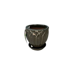 Maceta Forest 22 Verde Musgo con plato
