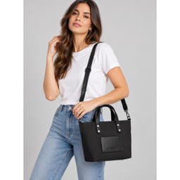 Cartera Bandolera efecto Gamuza Marron claro Negro TALLA UNICA