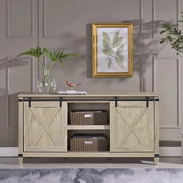 Rack Buffet Para TV 55 Roble Light Grey