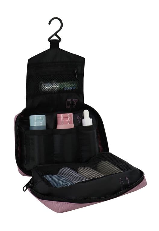 Neceser Compacto de Viaje y Organizador Route Rosado Rosa TALLA UNICA