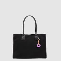 Cartera Tote Suede Black Essentials Negro TALLA UNICA