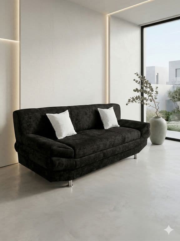 SOFA ITALIA NEGRO FELPA Negro