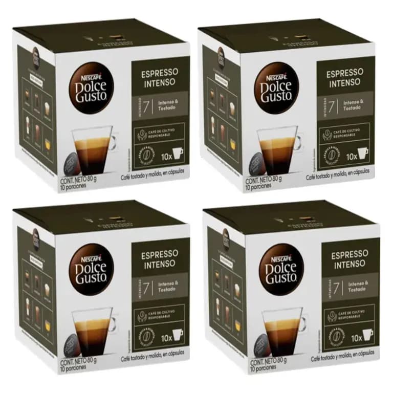 Pack 4 Cafe Nescafe Dolce Gusto Espresso Intenso 10 Capsulas
