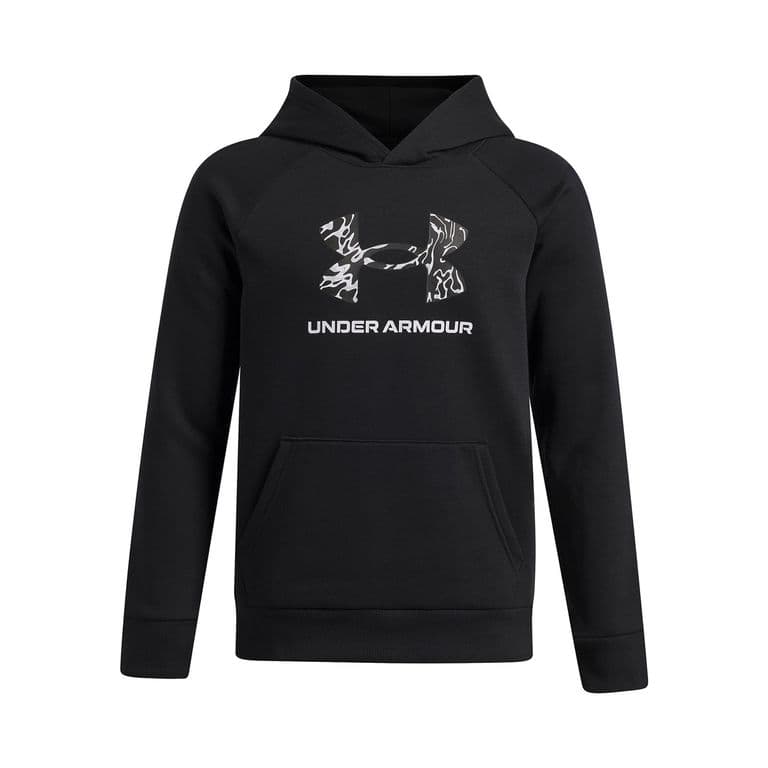 Poleron Nino Rival Fleece Big Logo Print Negro Negro S