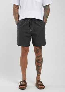 Short Clasico Lino Hombre Gris M