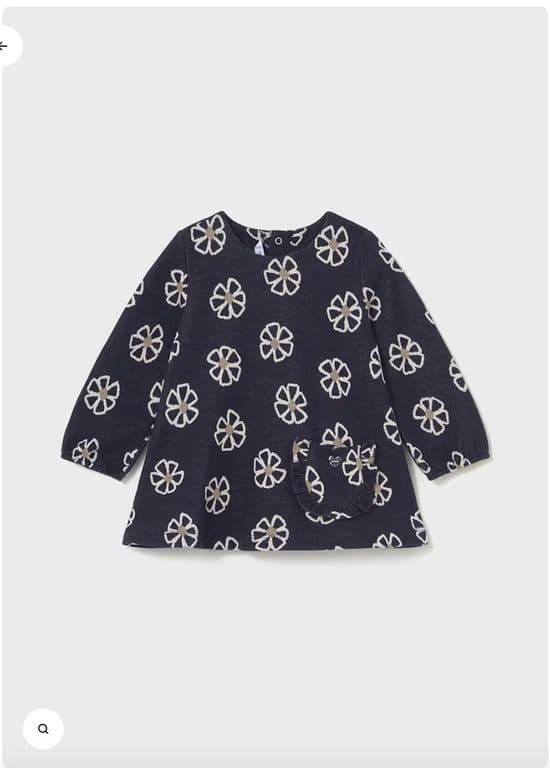 Vestido punto jacquard Azul Marino 3 ANOS