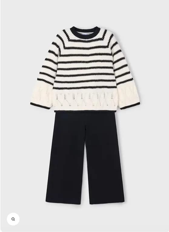 Conj. Jersey con Pantalon largo a juego para nina. Negro 4 ANOS