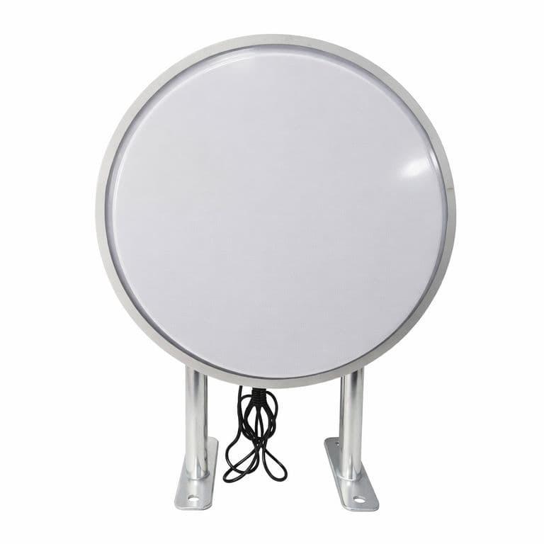Letrero Led Circular Rompetrafico 40x40 Cm Aviso, Senaletica