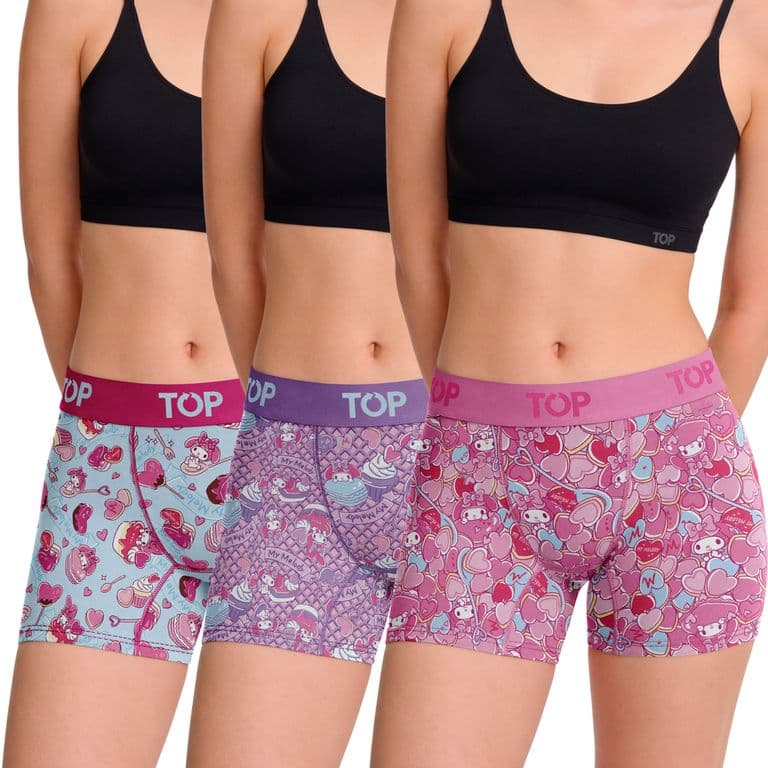 Boxer Medio MUJER Algodon Pack 3 My Melody C13 Multicolor XL