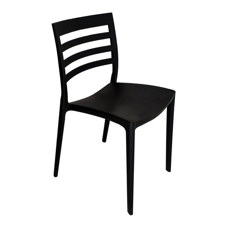 Silla Plastico Apilable Deco Nybro Negra ...