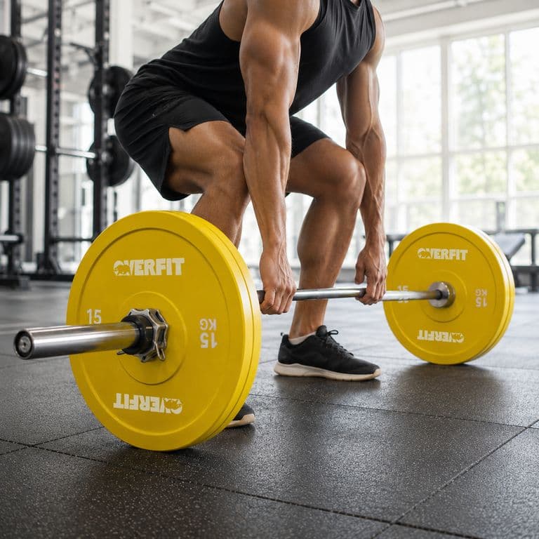 Disco de Pesa Olimpica Goma 15kg Antideslizante 50mm Gym.