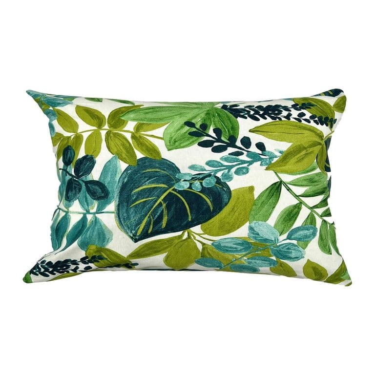Cojin Decorativo Diseno Verde Botanico 60x40 Relleno