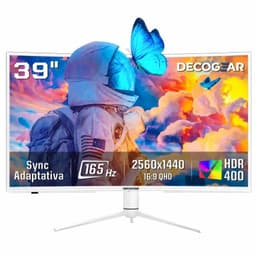 Monitor Gamer Curvo 39 Ultrawide QHD 2K 165Hz 1ms USB-C 65W Pantalla Color Blanco