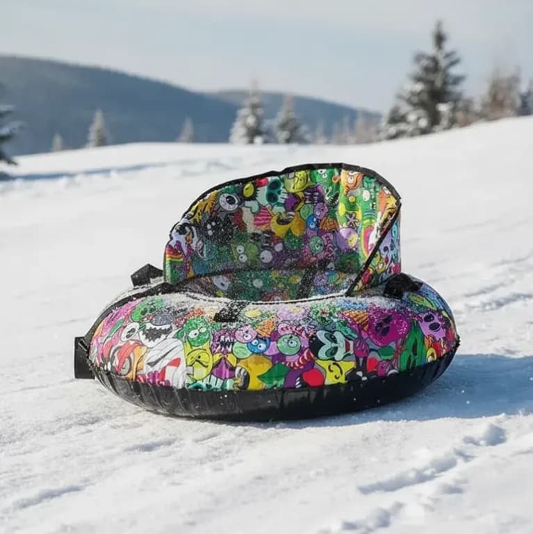 Trineo Inflable Donut Para Nieve 90cm Con Asiento Y Manillas
