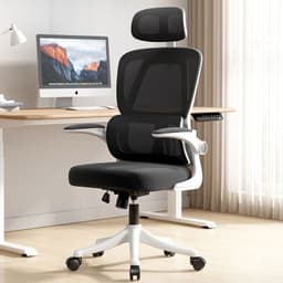 Silla Amia Ergonomica Silla De Escritorio Soporte Lumbar Elastico Giratoria Oficina Blanco