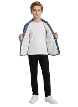 Sobrecamisa Mezclilla Nino Denim Degradado Look Urbano Azul 6
