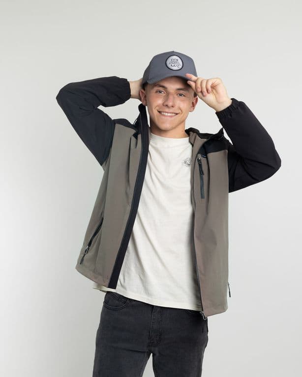 Parka nino Impermeable con Micropolar cafe Cafe 12