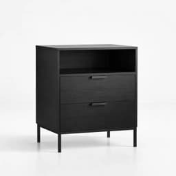 Velador Noir Loft Negro con Patas Metalicas