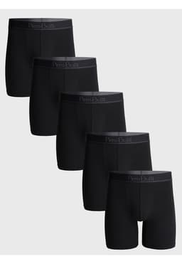 Boxer 5 Unidades Liso Negro Negro XL