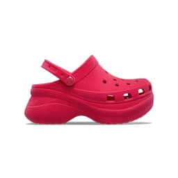 Zueco Plataforma Mujer Bae Clog Velvet Rojo 35