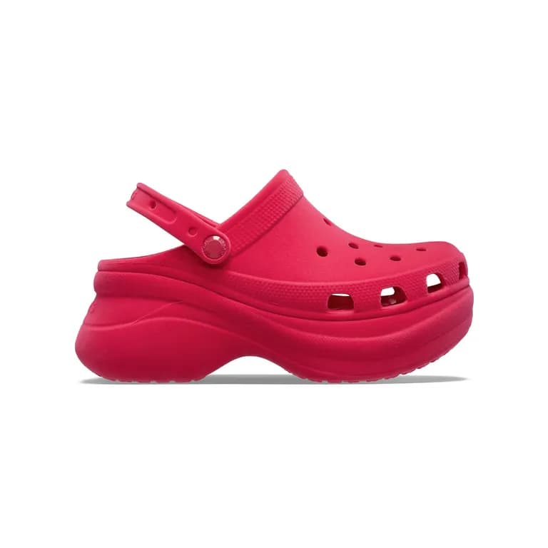 Zueco Plataforma Mujer Bae Clog Velvet Rojo 35