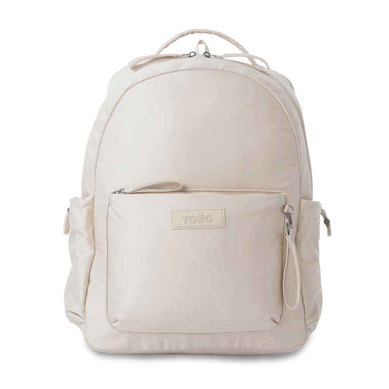 Mochila Universitario Estambul Porta Pc 14 Beige Mujer Beige M