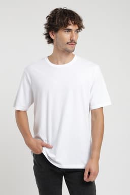 Polera hombre manga corta Plain Blanco S