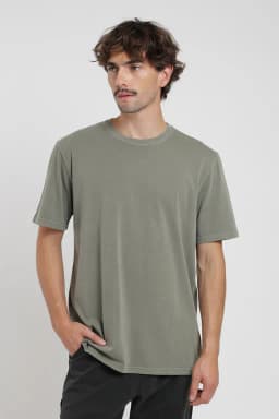 Polera hombre manga corta Plain Verde XS