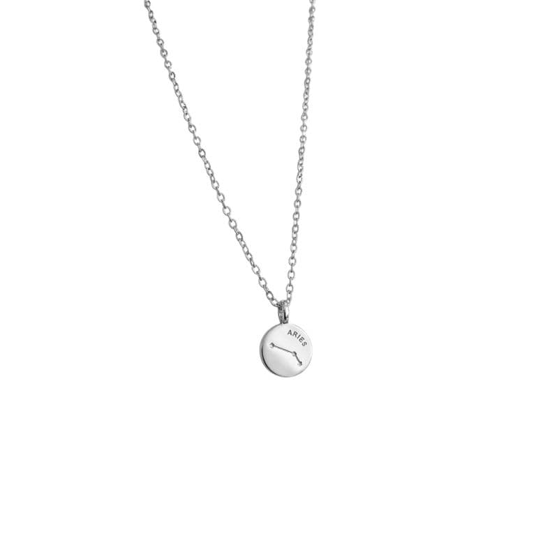 Collar Plata 925 Aries Signo Zodiacal Plateado 45