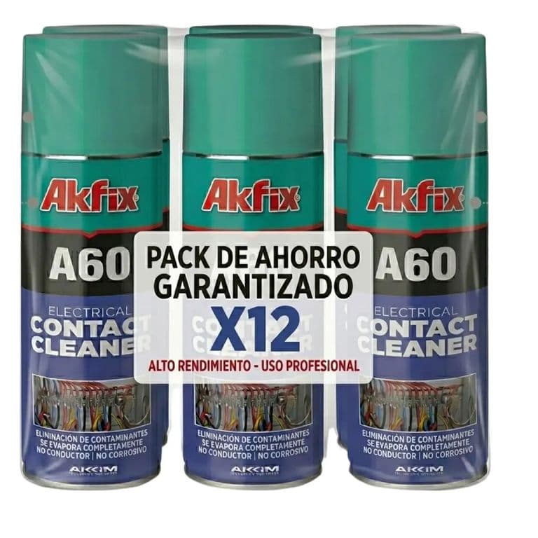 Caja 12 Limpia Contactos Electrico A60 Electro 200ml