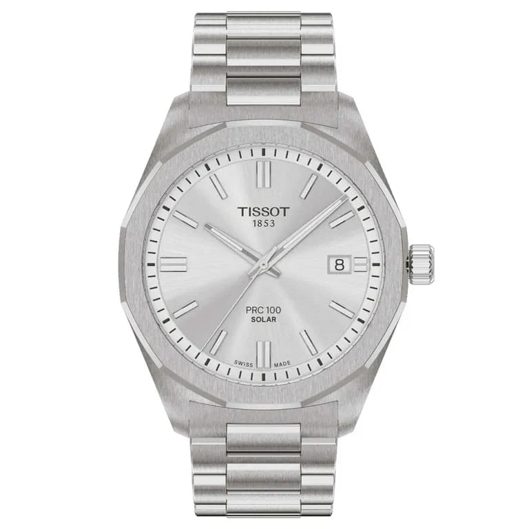 Reloj PRC 100 Solar 39MM T1514221103100 Plateado 39