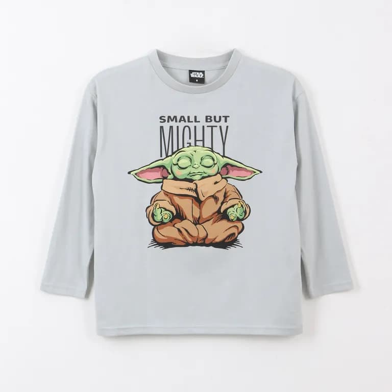 Polera Manga Larga Nino Small But Mighty Gris Gris 12