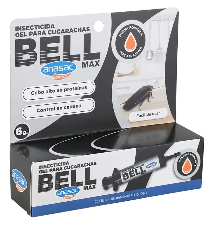 Insecticida Gel Para Cucarachas. Bell Max 6gr.